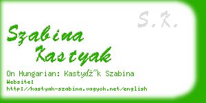 szabina kastyak business card